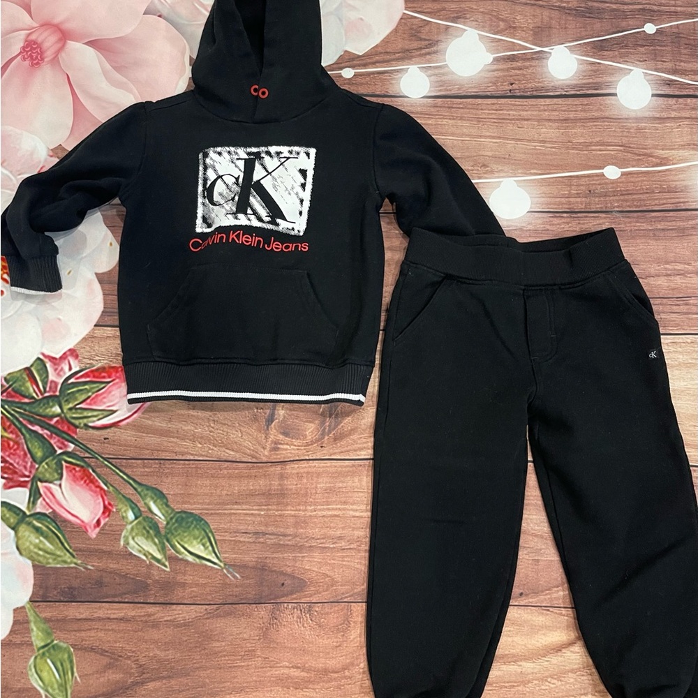 Calvin Klein Jeans Black Kids Hoodie Matching Set